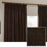 Yard chenille velvet brown curtains 117x137cm, imported from the UK