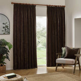 Yard Chenille Pencil Pleat Curtains - Brown - 117x183cm