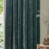Yard Chenille pencil pleat curtains marine blue 117x137cm (British brand)