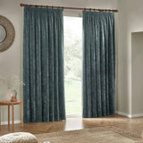 Yard Chenille pencil pleat curtains marine blue 117x137cm (British brand)
