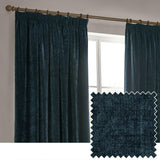 Yard Chenille Pencil Pleat Curtains - Navy - 229x183cm