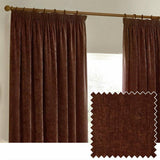 Yard chenille pencil pleat curtains nutmeg 117x137cm, UK version
