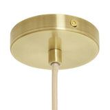 Habitat ribbed glass pendant ceiling light, brass finish, UK version