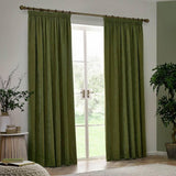 Yard chenille olive curtains 117x137cm (British brand)