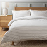 Habitat bedding set white washed stripe single, imported from the UK