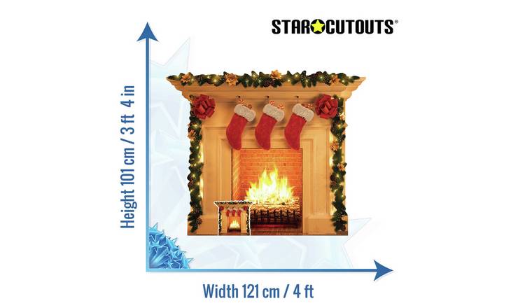 Star Cutouts Christmas Fireplace Cardboard Cutout GOODS Argos