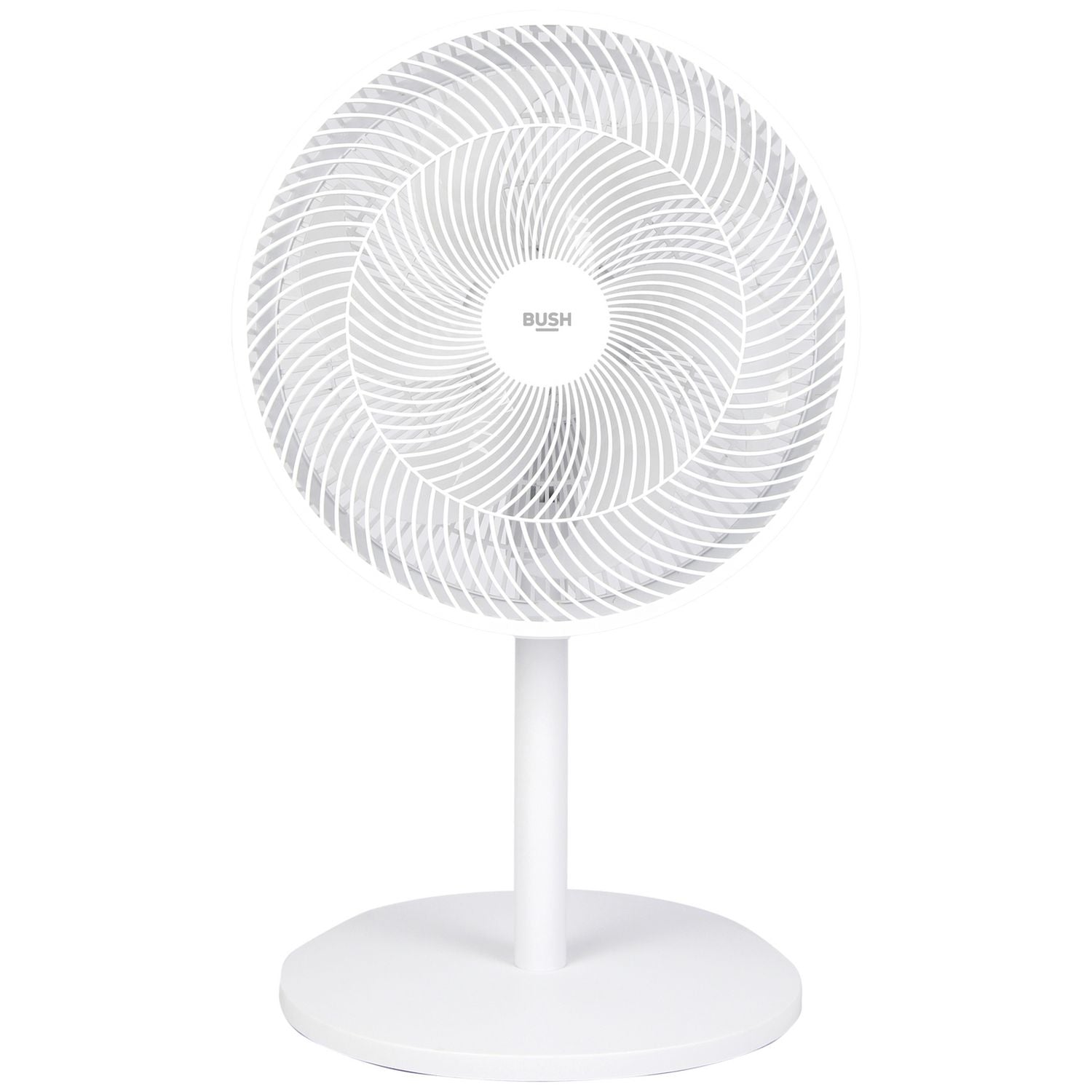 Bush white pedestal desk fan 16 inch, UK version