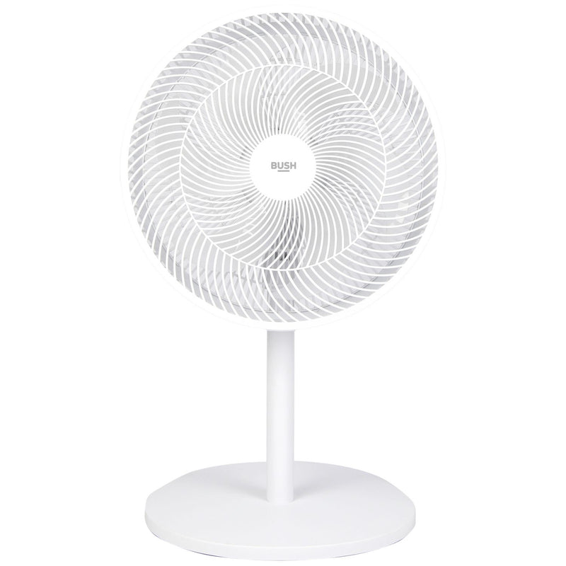 Bush white pedestal desk fan 16 inch, UK version