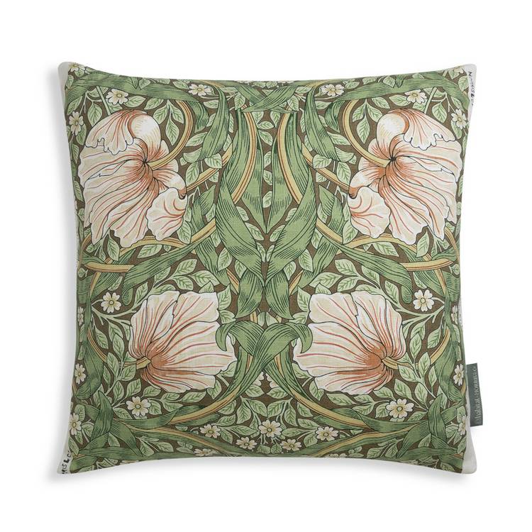 Morris & Co Pimpernel cushion green 50x50cm (British brand)