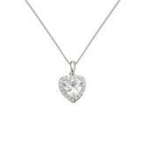 Revere sterling silver heart pendant with cubic zirconia - British product