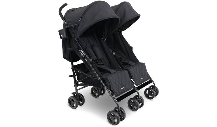 My Babiie MB12 Double Stroller - Black