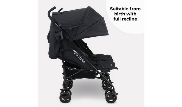 My Babiie MB12 Double Stroller - Black