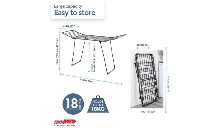 Minky Sure Grip 18m Balcony Airer GOODS Argos