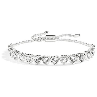 Argos Radley Silver Plated Stone Set Heart Bracelet 24cm- Buy online at McGrocer