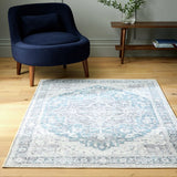 Habitat vintage effect blue flatweave runner 80x150cm (British brand)