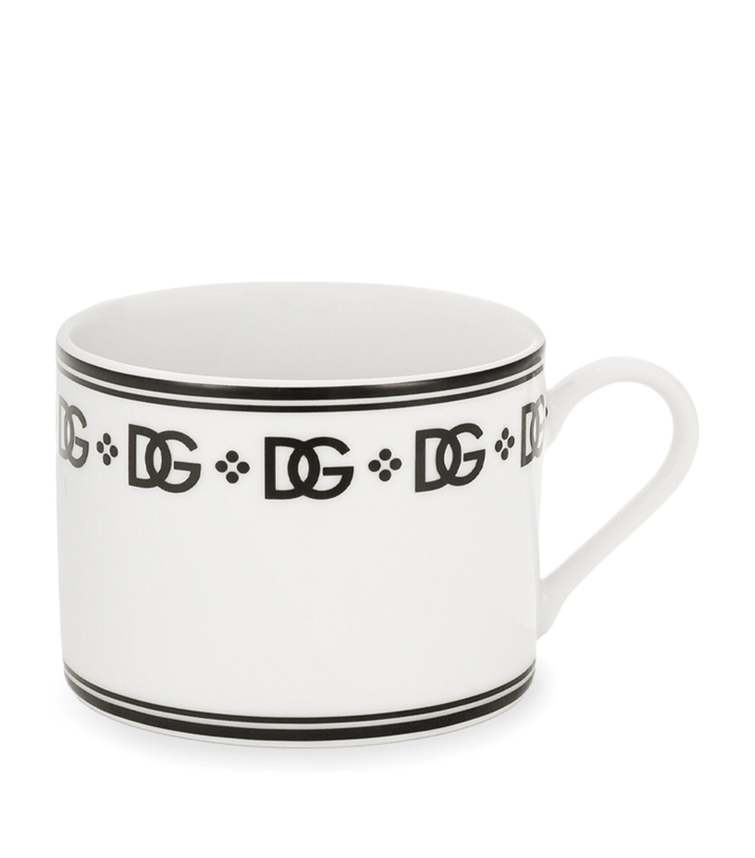 Dolce&Gabbana porcelain teacups and saucers with DG monogram, set of two - British product