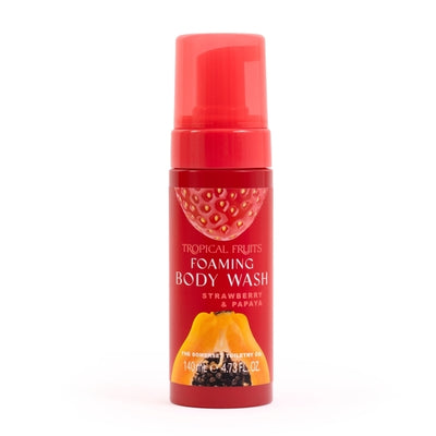 Superdrug Tropical Fruits Strawberry and Papaya Foaming Body Wash 140ml- Buy online at McGrocer