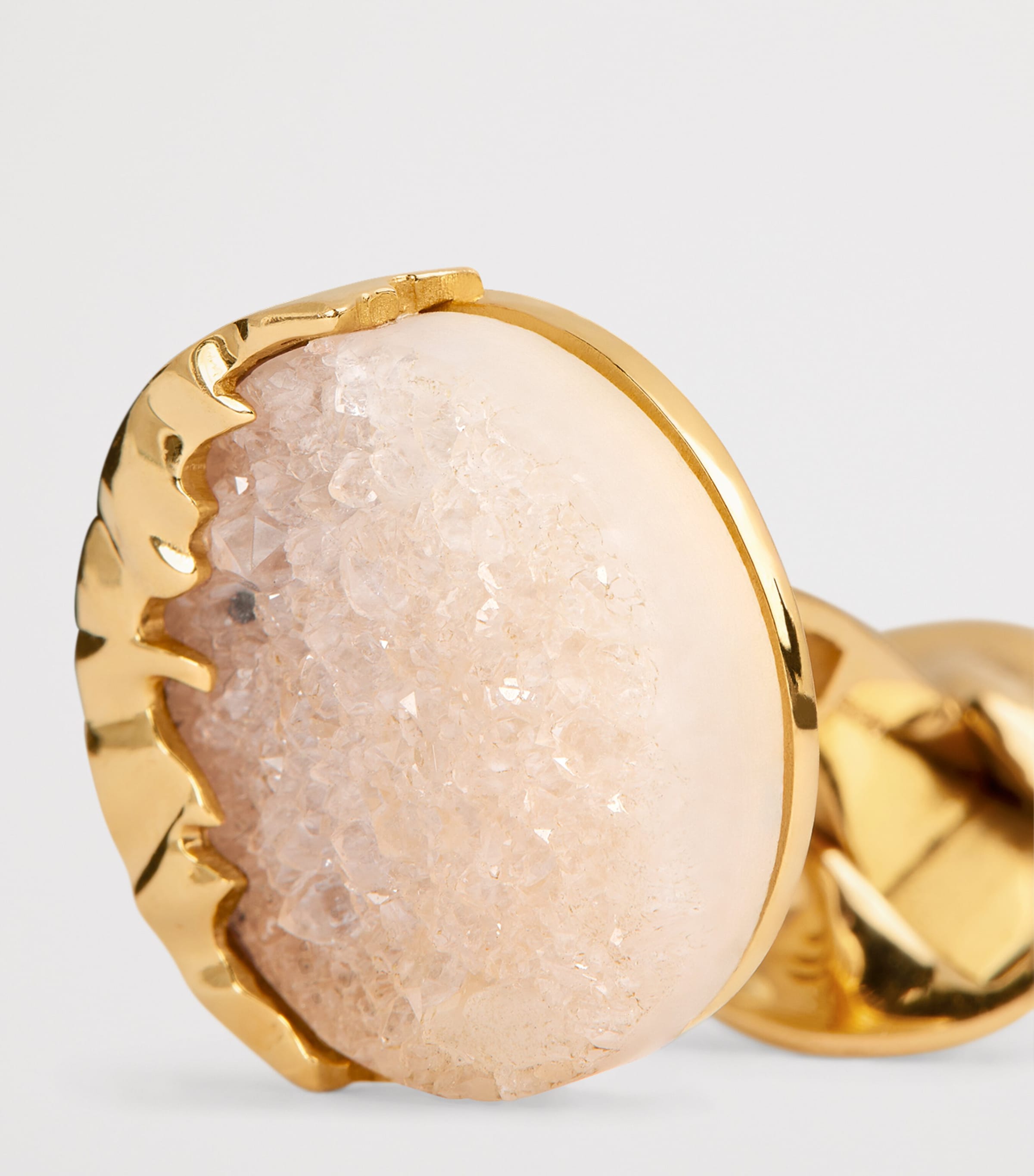Tateossian rose gold and white agate cufflinks, UK version