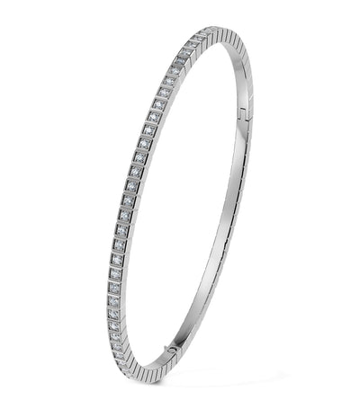 Harrods Chopard White Gold and Diamond Ice Cube Bangle- Buy online at McGrocer