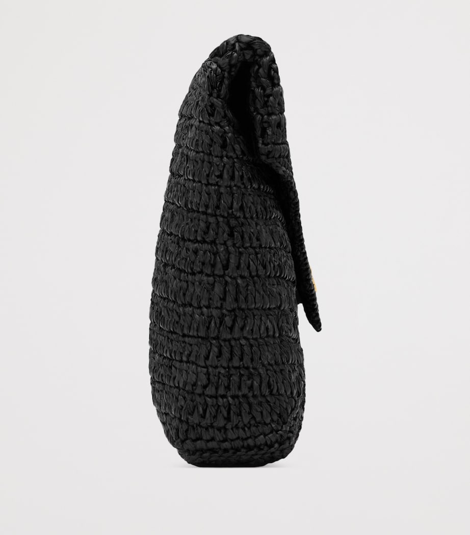 Saint Laurent Cassandre raffia envelope pouch, imported from the UK