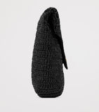 Saint Laurent Cassandre raffia envelope pouch, imported from the UK