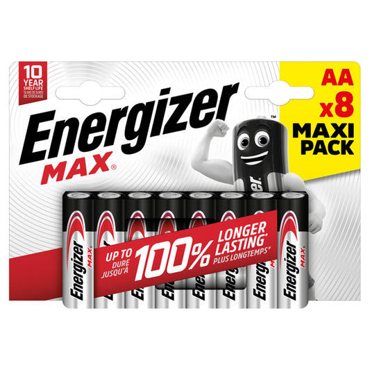 Energizer Max AA Alkaline Batteries x8 GOODS Sainsburys   