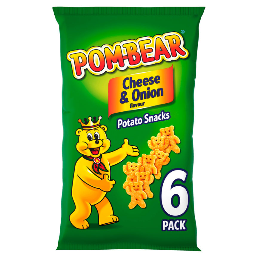 Pom Bear Cheese & Onion Multipack Crisps Free From ASDA   