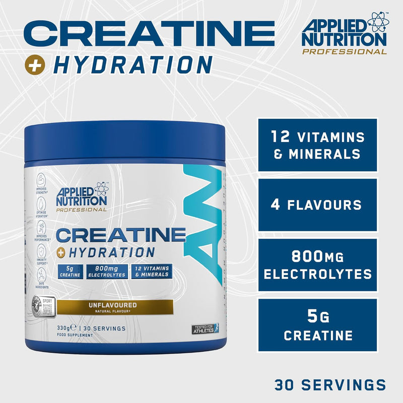 Applied Nutrition Creatine+ Hydration Powder unflavoured 300g (British brand)