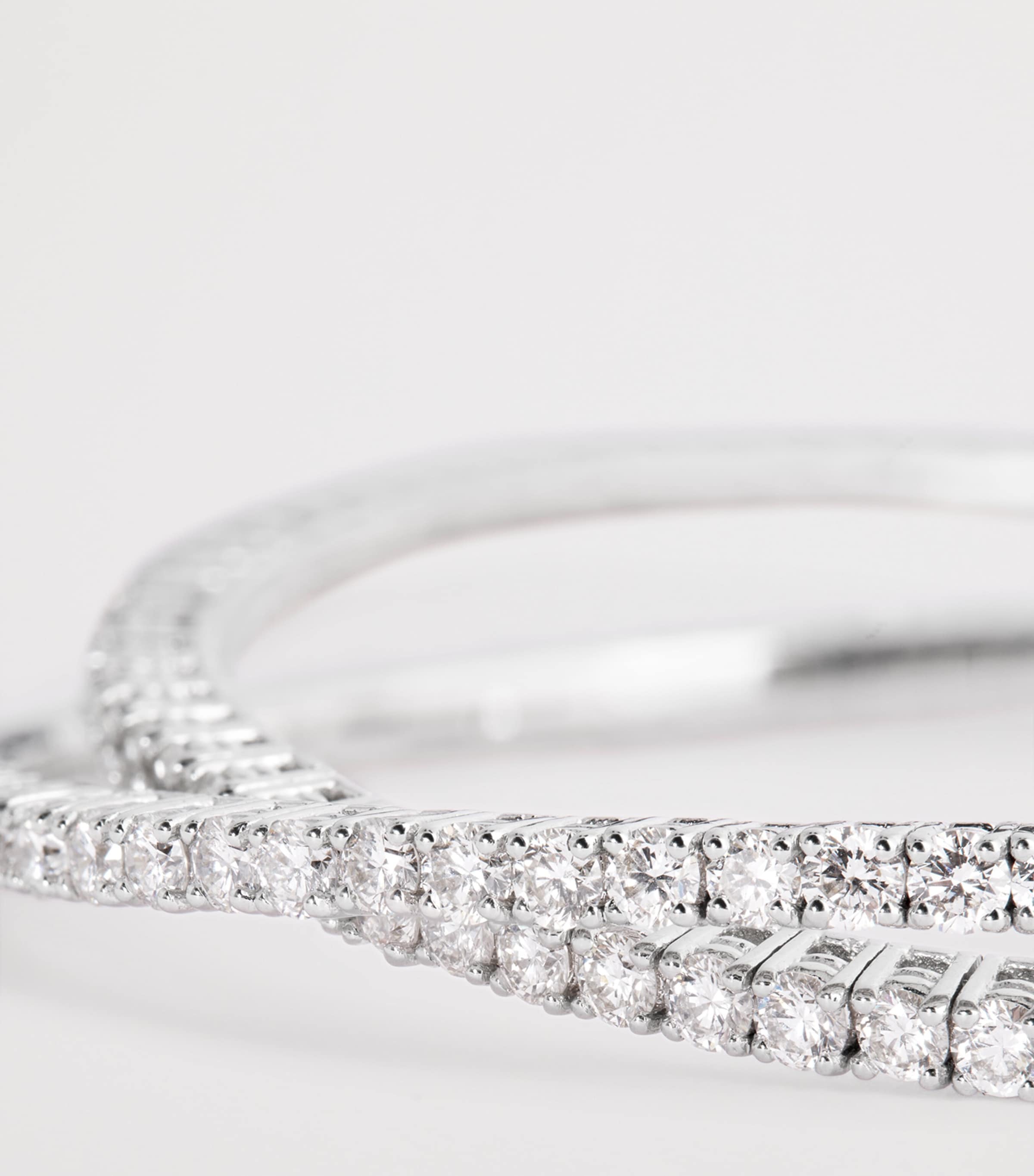 YEPREM Y-Couture white gold diamond crossover bracelet (British brand)