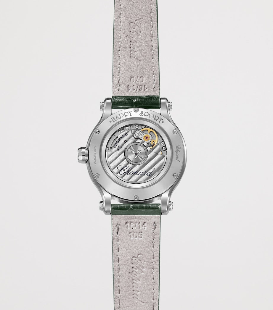 Chopard Happy Sport Lucent Steel and Diamond watch 33mm (British brand)