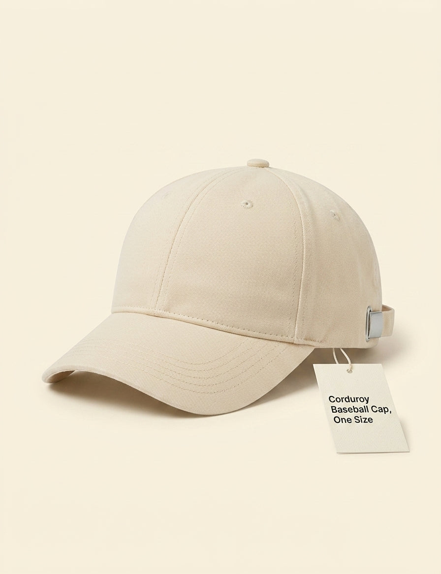 Prada corduroy baseball cap with logo plaque - British product