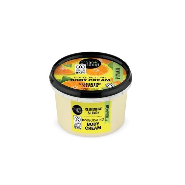 Organic Shop invigorating body cream with clementine and lemon 250ml (British brand)