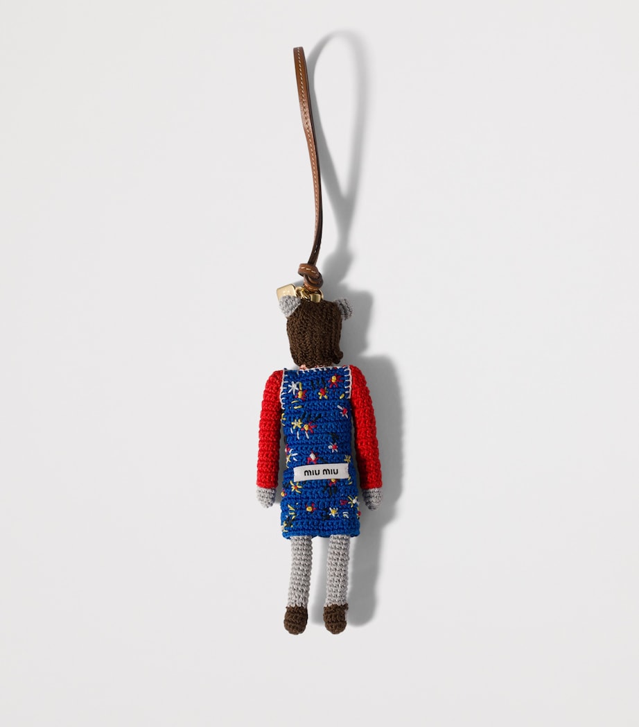 Miu Miu woven yarn keyring 18cm, UK version