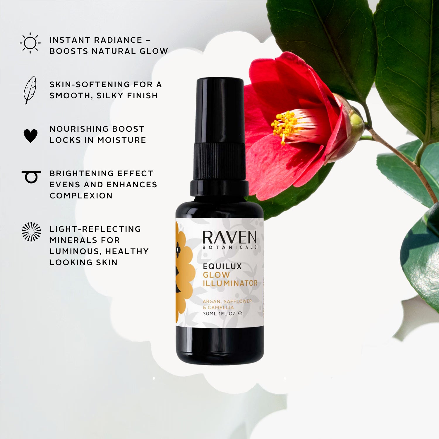 Raven Botanicals Equilux Glow Illuminator 30ml (British brand)