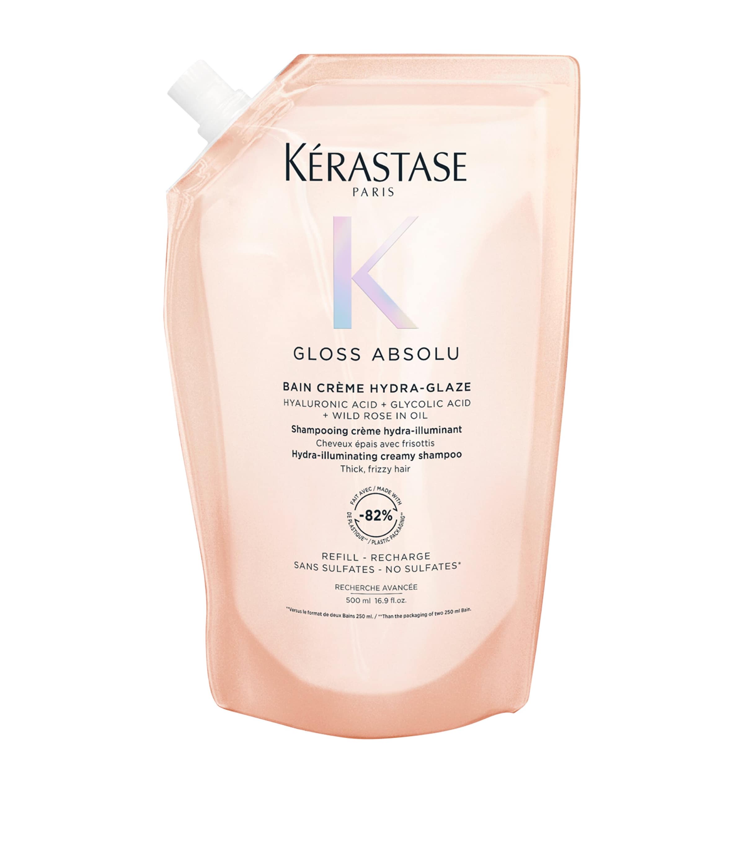 Kerastase hydra-glaze shampoo for frizzy hair 500ml refill, UK version