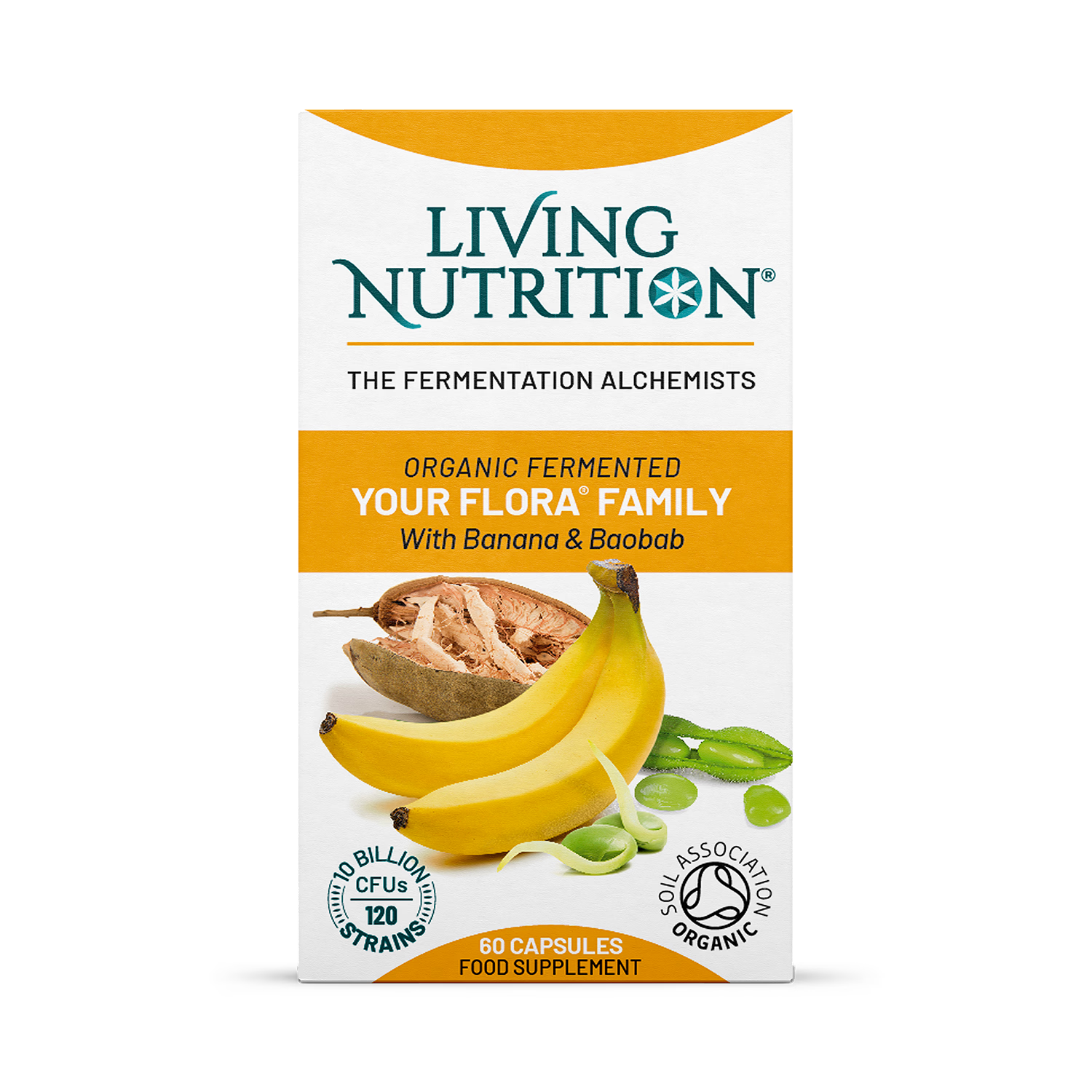 Living Nutrition Your Flora Sensitive probiotic supplement 60 capsules, imported from the UK