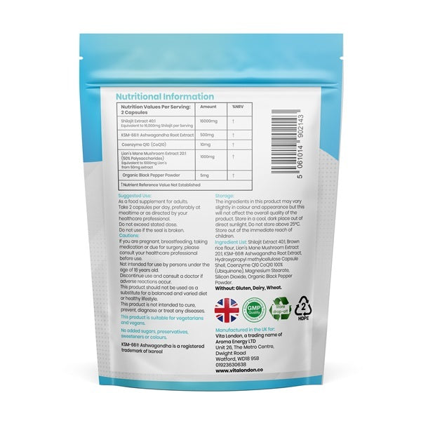 Vita London Shilajit 5 in 1 complex 60 capsules - British product