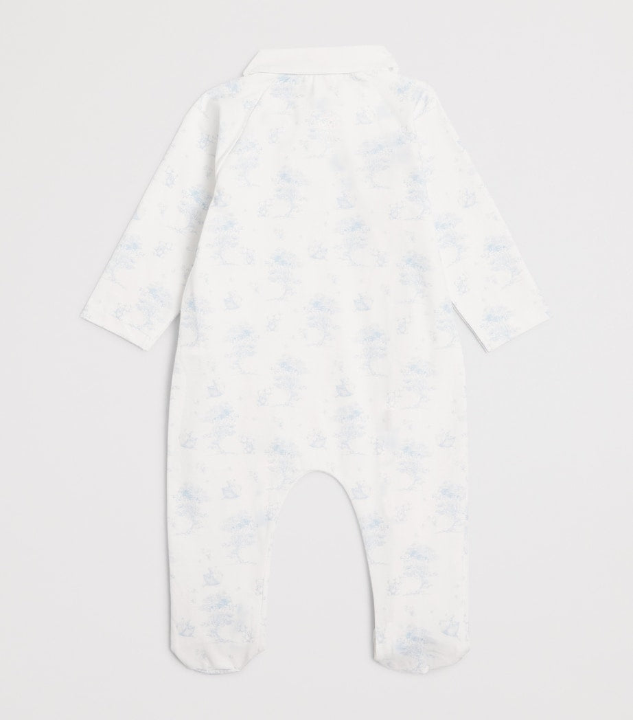 Patachou stretch-cotton printed all-in-one 1-24 months, imported from the UK
