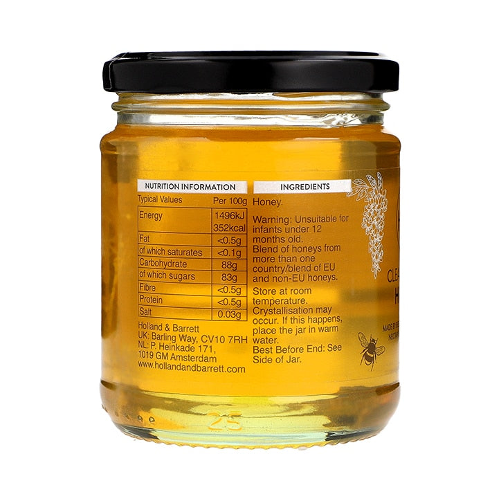 Holland & Barrett Clear Acacia Honey 340g Honey Holland&Barrett   