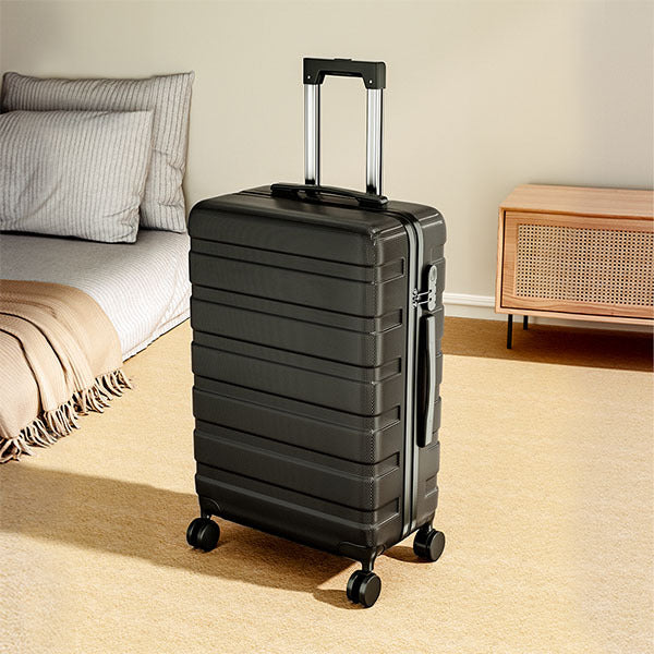 Livingandhome hardshell suitcase 24 inch black, UK version