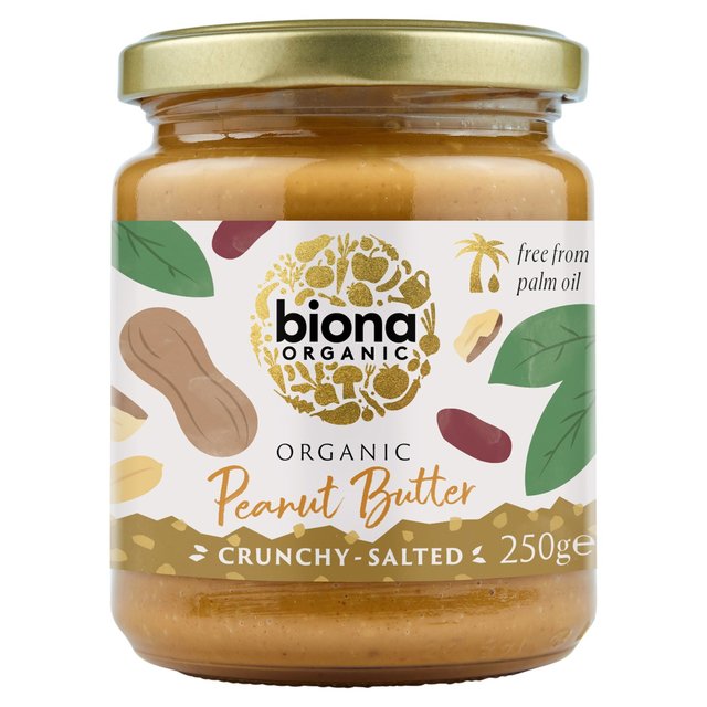 Biona Organic Peanut Butter Crunchy (free from Palm Fat)   250g GOODS M&S   