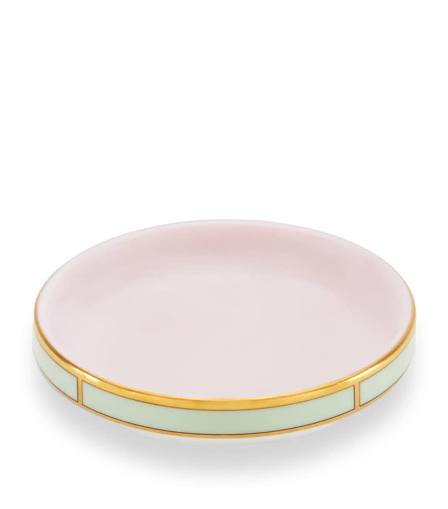 GINORI 1735 porcelain butter dish Rosa 10cm, UK version