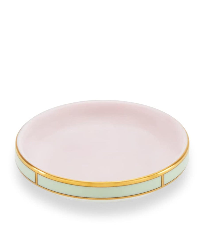 GINORI 1735 porcelain butter dish Rosa 10cm, UK version