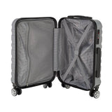 Featherstone 8 wheel hard cabin suitcase silver, imported from the UK
