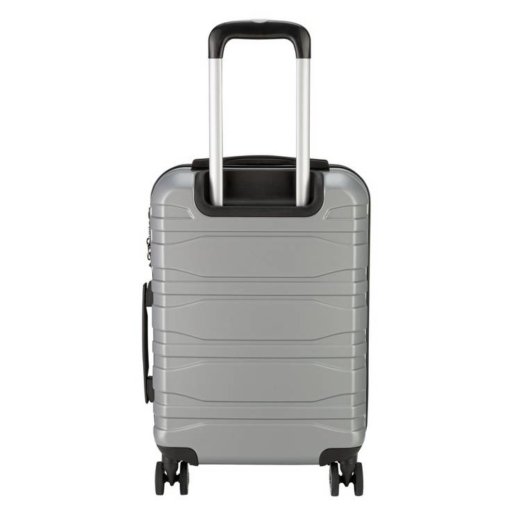 Featherstone 8 wheel hard cabin suitcase silver, imported from the UK