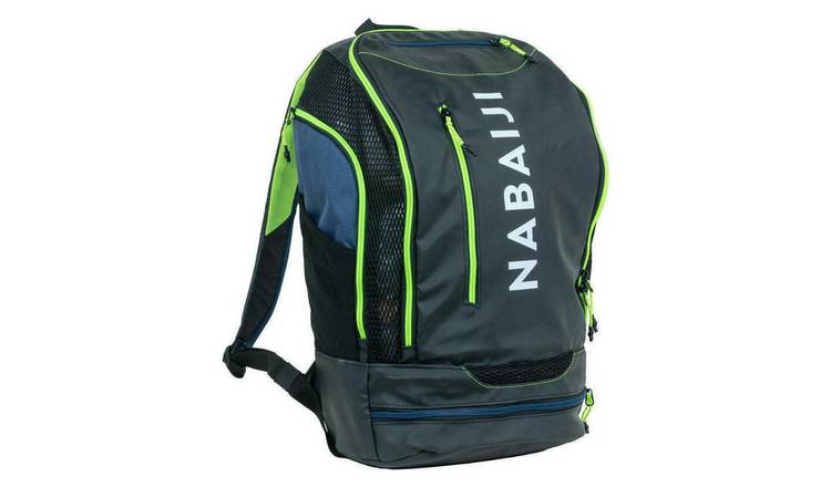 Decathlon swimming backpack 27 litres black yellow, UK version