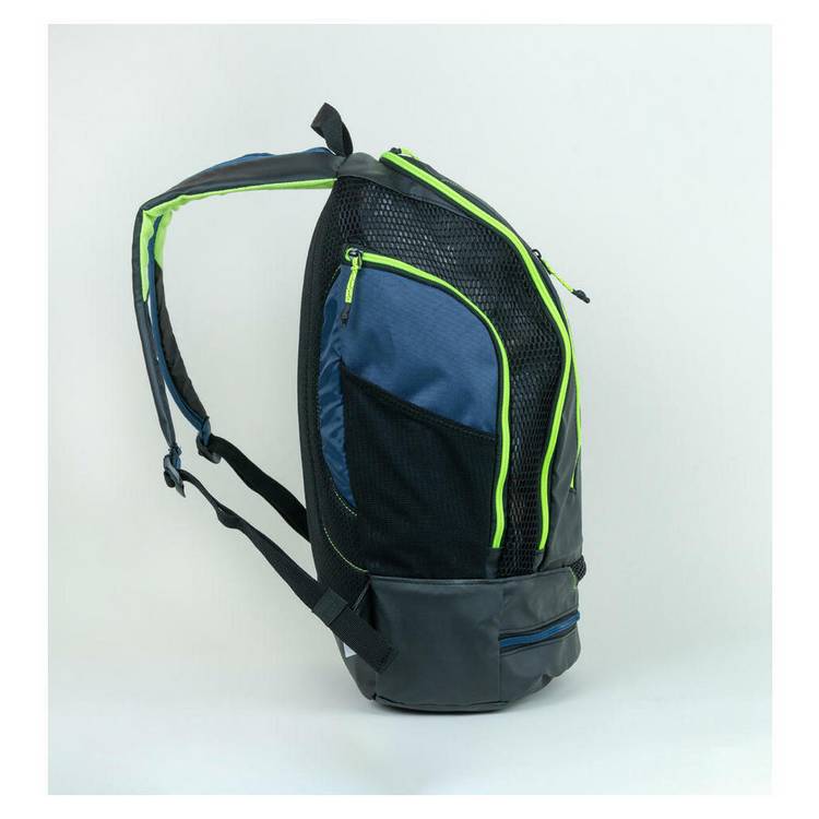 Decathlon swimming backpack 27 litres black yellow, UK version