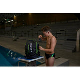 Decathlon swimming backpack 27 litres black yellow, UK version