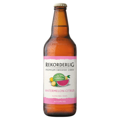 Rekorderlig watermelon citrus cider 500ml bottle, imported from the UK