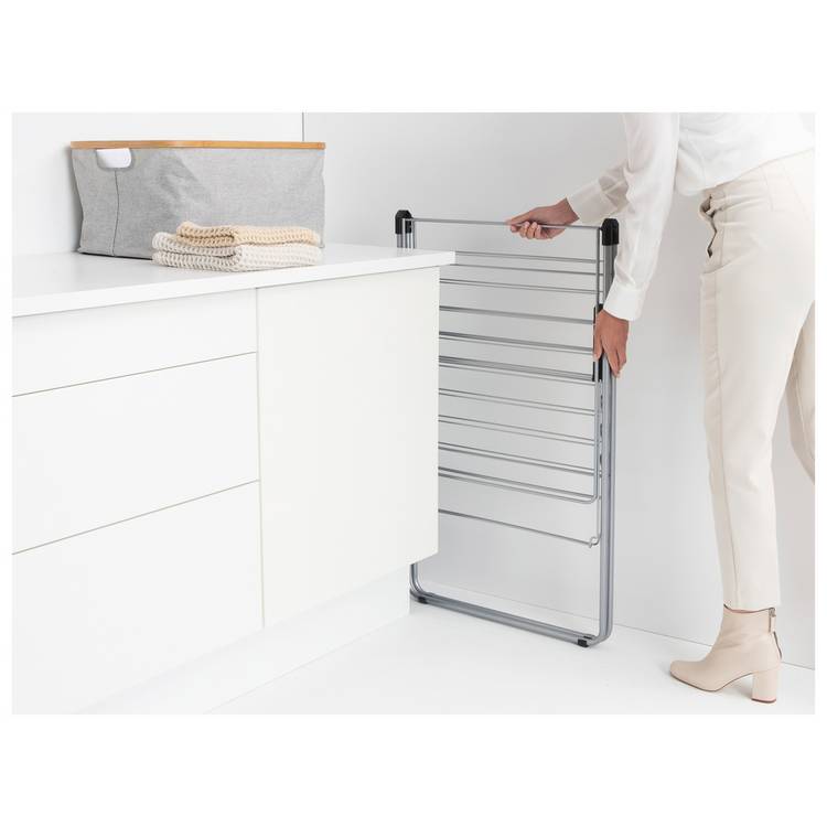Brabantia hang on clothes airer 20m metallic grey - British product